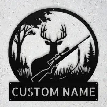 Custom Deer Hunting Metal Sign