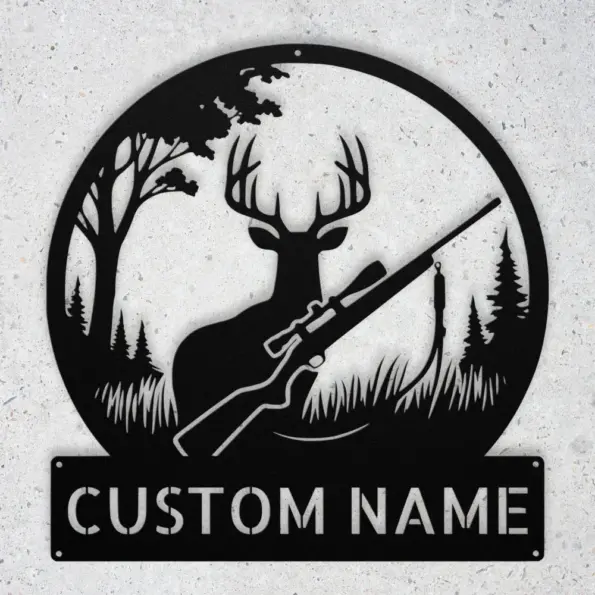 Custom Deer Hunting Metal Sign