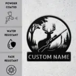 Custom Deer Hunting Metal Sign