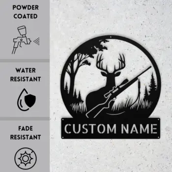 Custom Deer Hunting Metal Sign