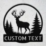 Custom Deer Scene Metal Art Sign