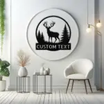 Custom Deer Scene Metal Art Sign