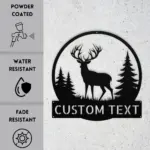 Custom Deer Scene Metal Art Sign