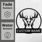 Custom Deer Skull Hunting Metal Sign