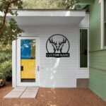 Custom Deer Skull Hunting Metal Sign
