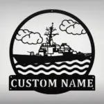 Custom Destroyer Ship Metal Sign