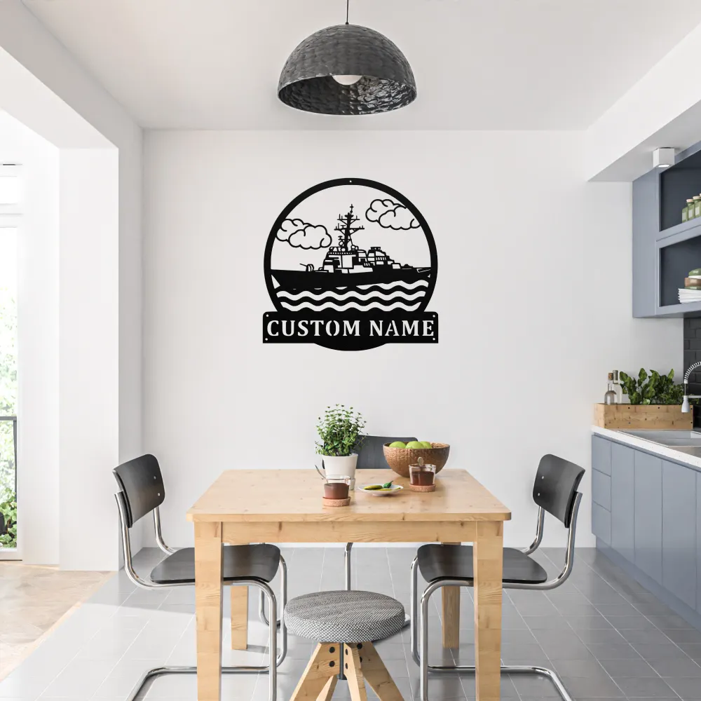 Custom Destroyer Ship Metal Sign Custom Destroyer Ship Metal Sign