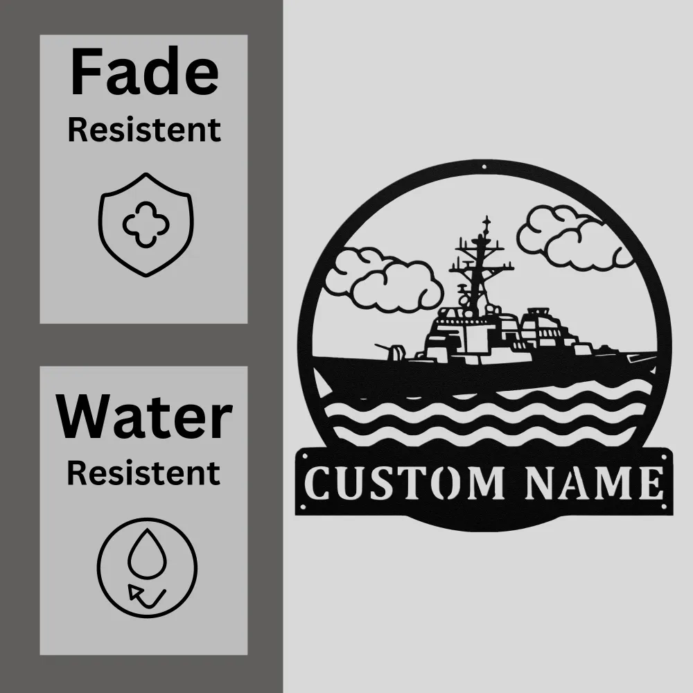 Custom Destroyer Ship Metal Sign Custom Destroyer Ship Metal Sign