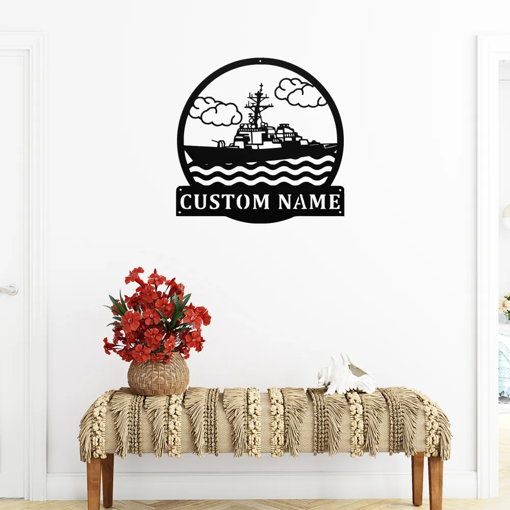 Custom Destroyer Ship Metal Sign Custom Destroyer Ship Metal Sign