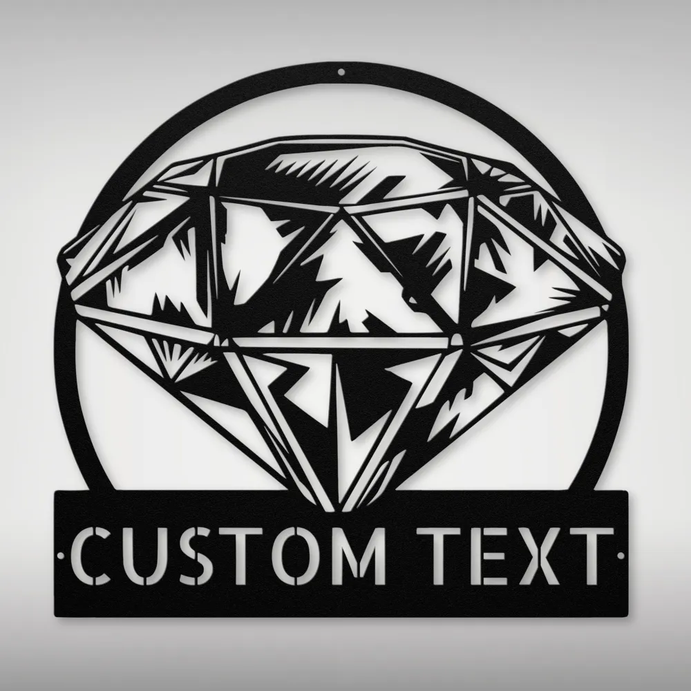 Custom Diamond Metal Sign Custom Diamond Metal Sign