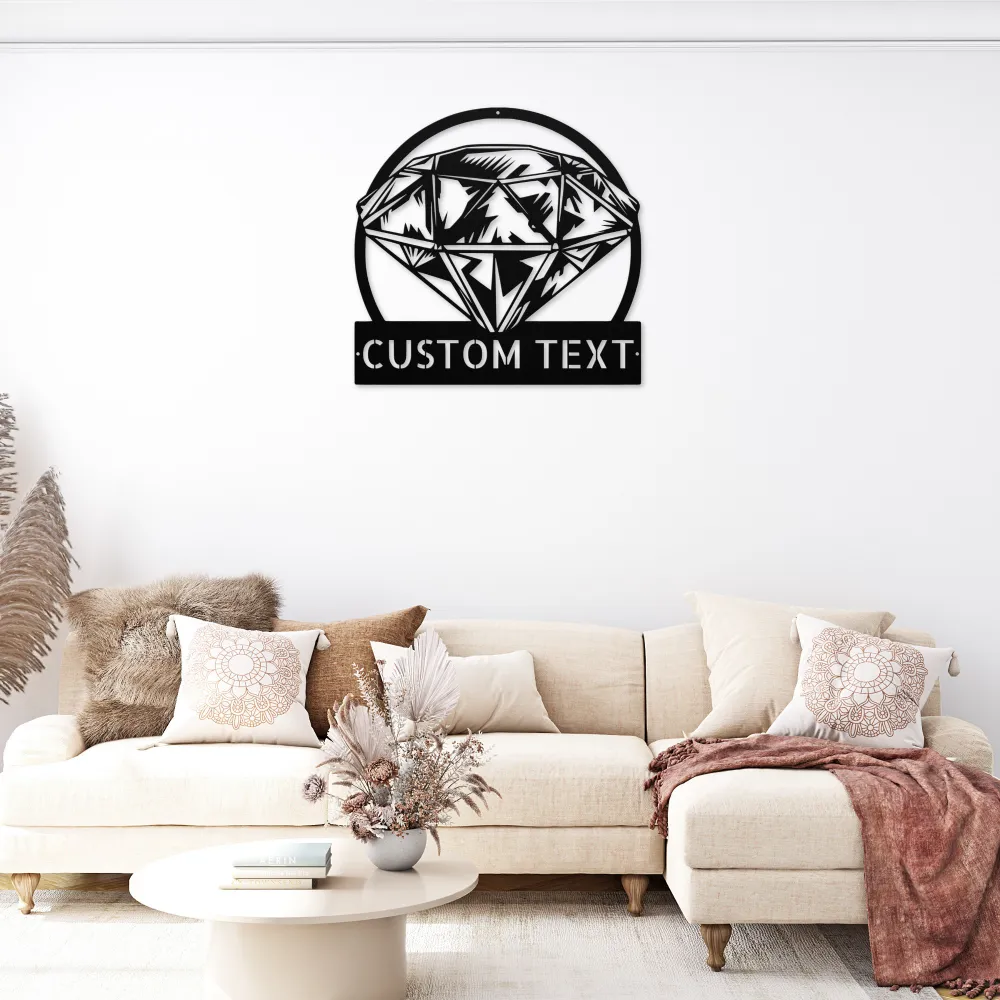 Custom Diamond Metal Sign Custom Diamond Metal Sign