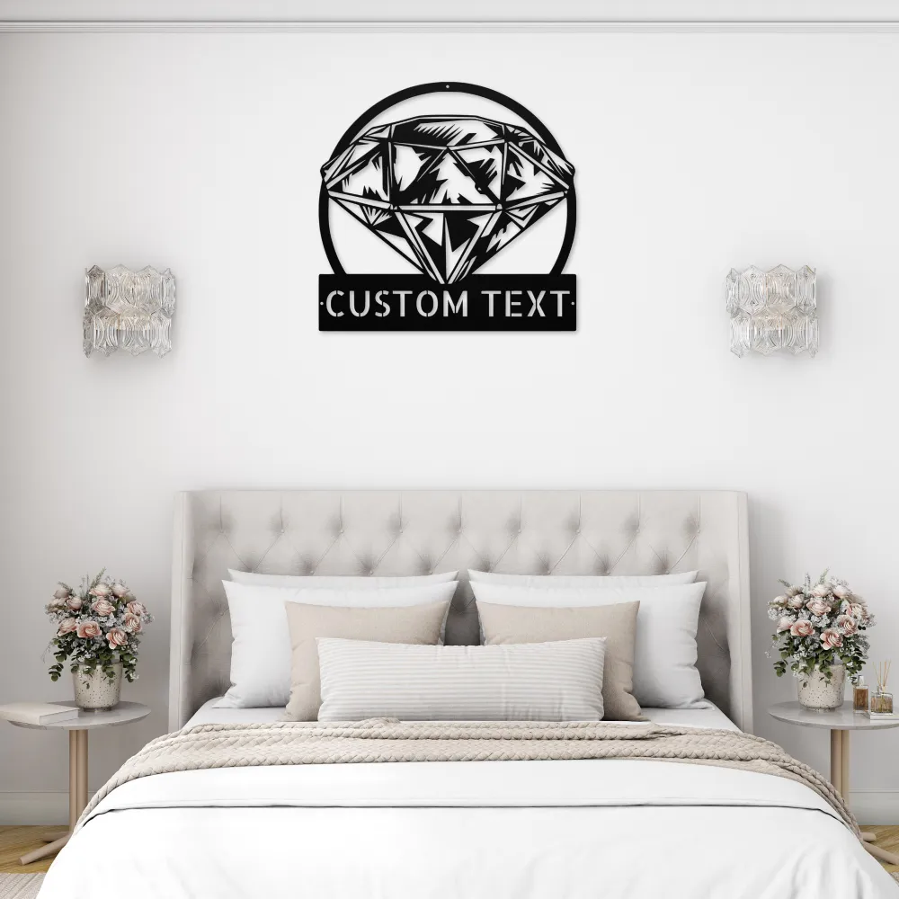 Custom Diamond Metal Sign Custom Diamond Metal Sign
