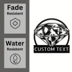 Custom Diamond Metal Sign