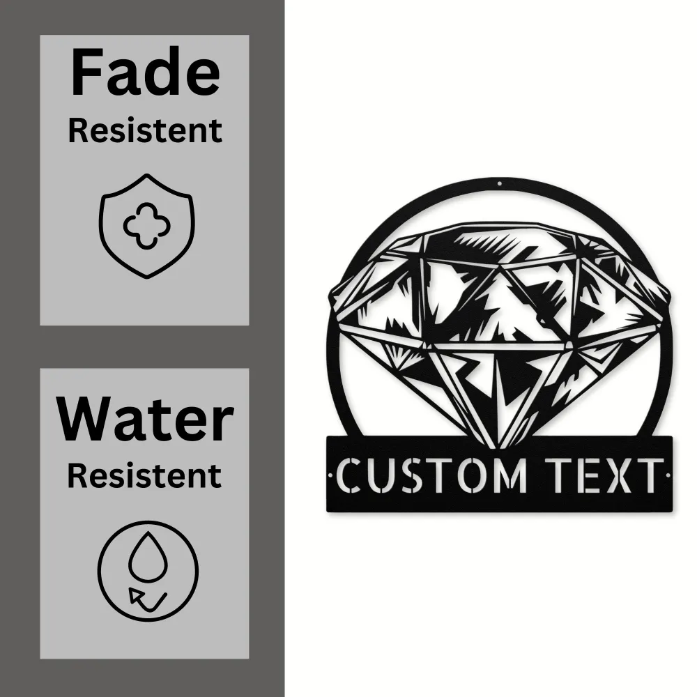 Custom Diamond Metal Sign Custom Diamond Metal Sign