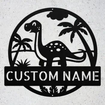 Custom Dinosaur Brontosaurus Metal Sign