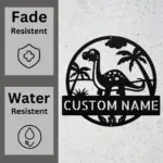 Custom Dinosaur Brontosaurus Metal Sign