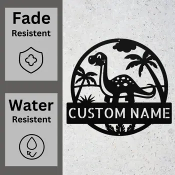 Custom Dinosaur Brontosaurus Metal Sign