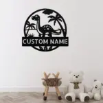 Custom Dinosaur Brontosaurus Metal Sign