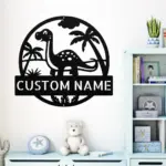 Custom Dinosaur Brontosaurus Metal Sign