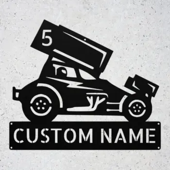 Custom Dirt Racer Metal Sign