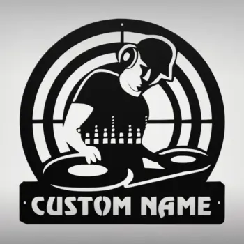 Custom Disc Jockey Metal Sign