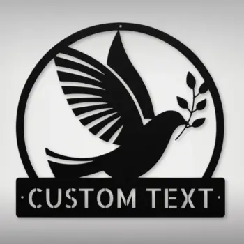 Custom Dove Bird Metal Sign
