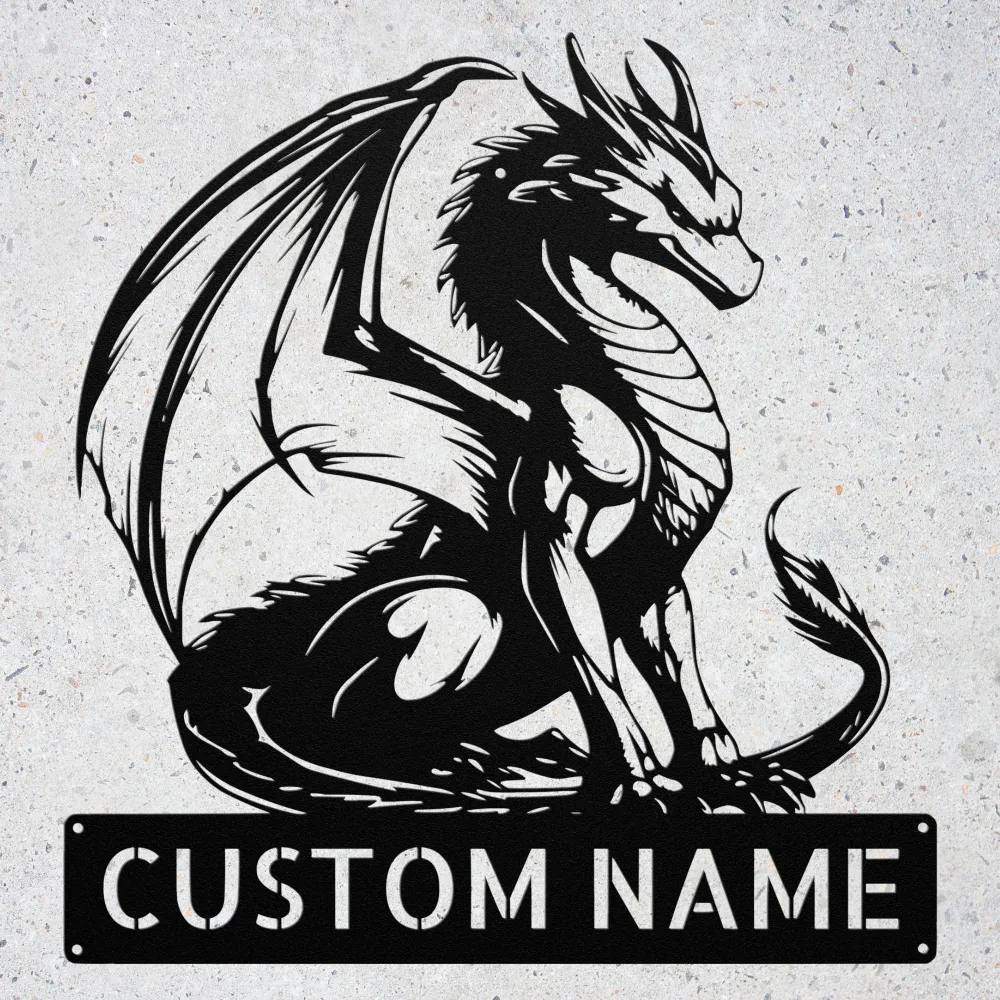 Custom Dragon Metal Sign Custom Dragon Metal Sign