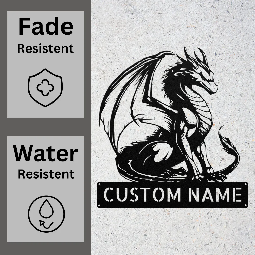 Custom Dragon Metal Sign Custom Dragon Metal Sign