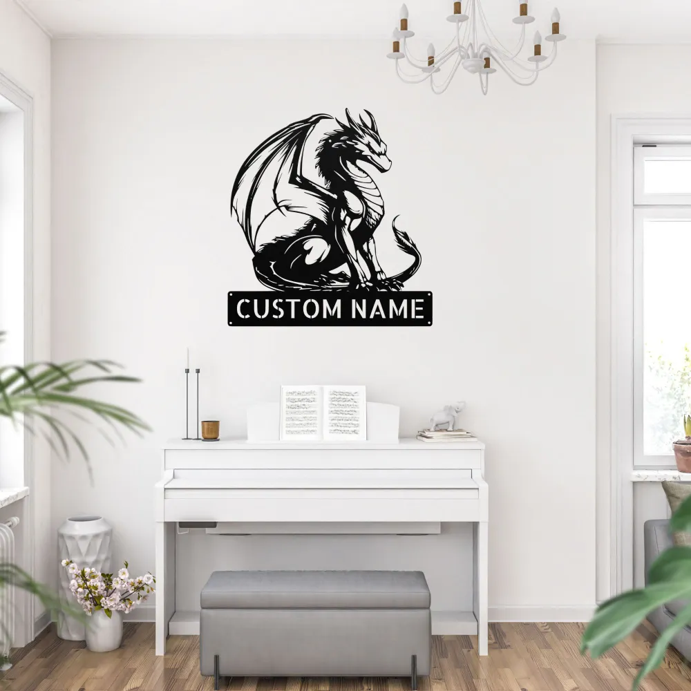 Custom Dragon Metal Sign Custom Dragon Metal Sign