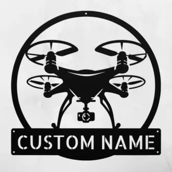 Custom Drone Metal Sign