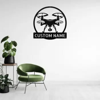 Custom Drone Metal Sign