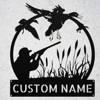 Custom Duck Hunting Metal Sign
