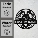 Custom Easter Bunny Metal Sign