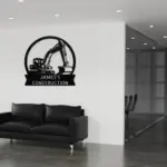 Custom Excavator Metal Sign