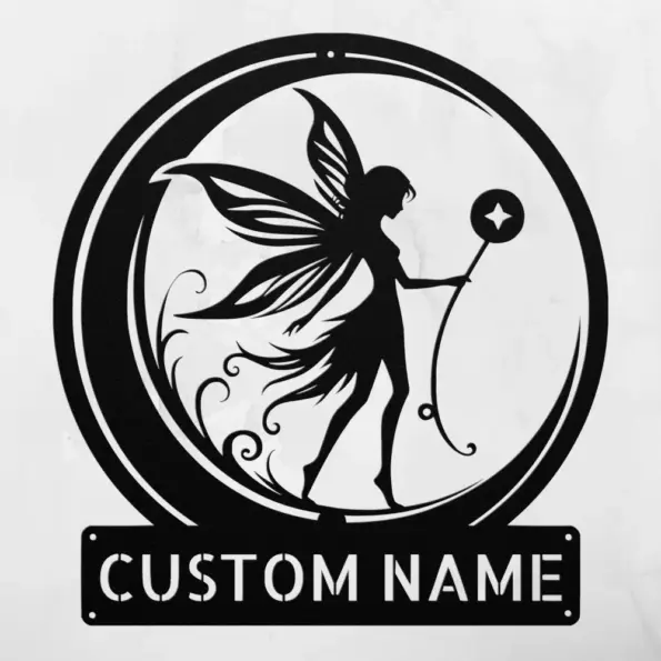 Custom Fairy Moon Metal Sign