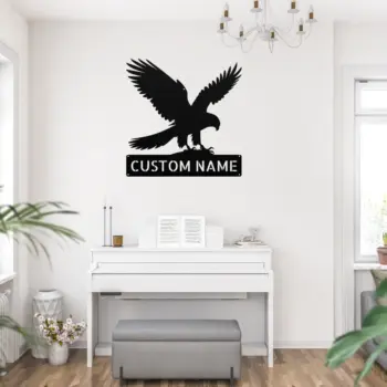 Custom Falcon Bird Metal Sign