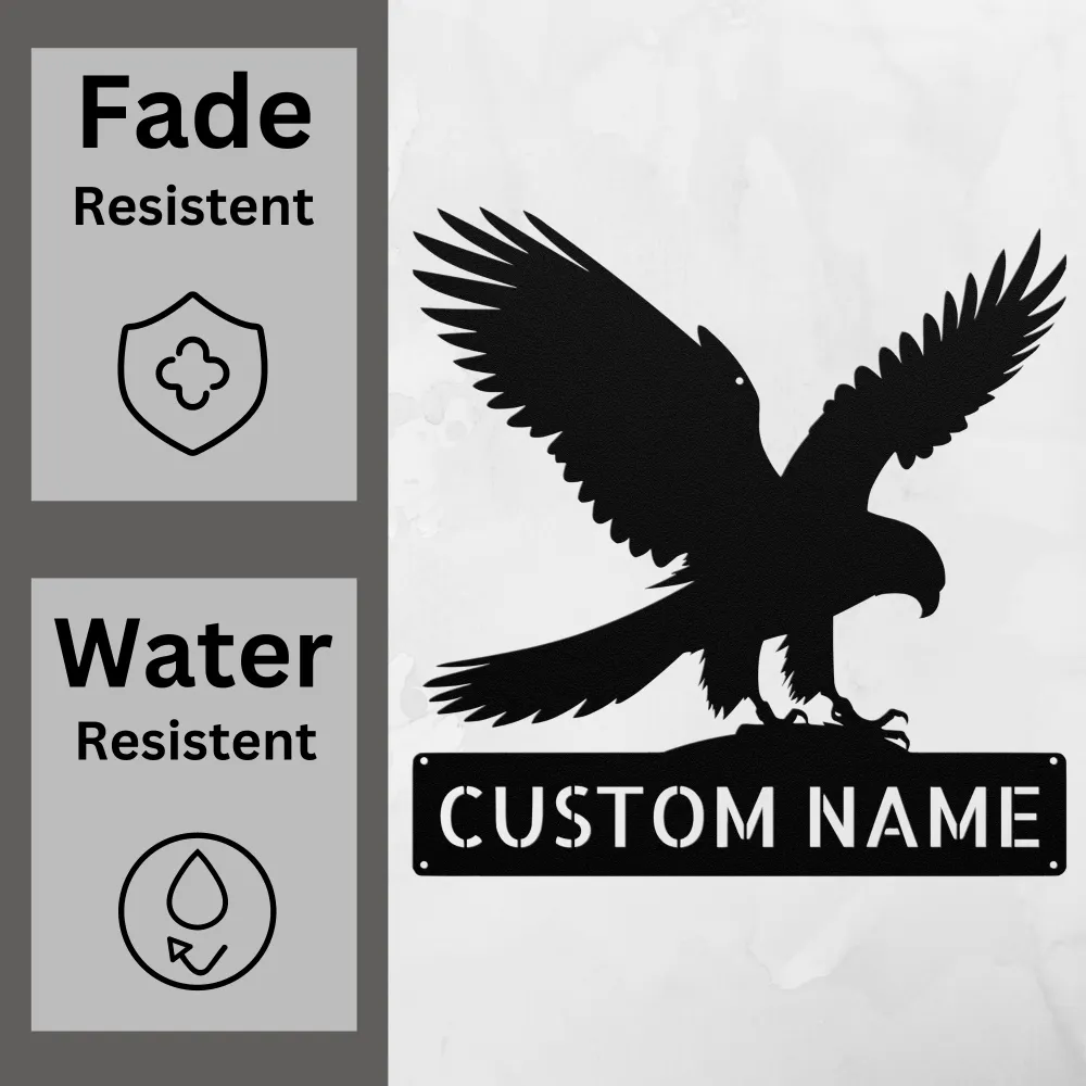 Custom Falcon Bird Metal Sign Custom Falcon Bird Metal Sign