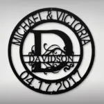 Custom Family Name Initial Metal Sign