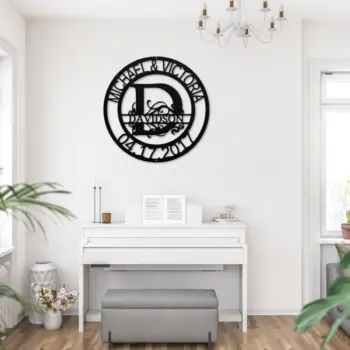 Custom Family Name Initial Metal Sign