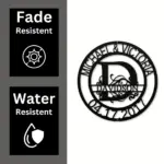 Custom Family Name Initial Metal Sign