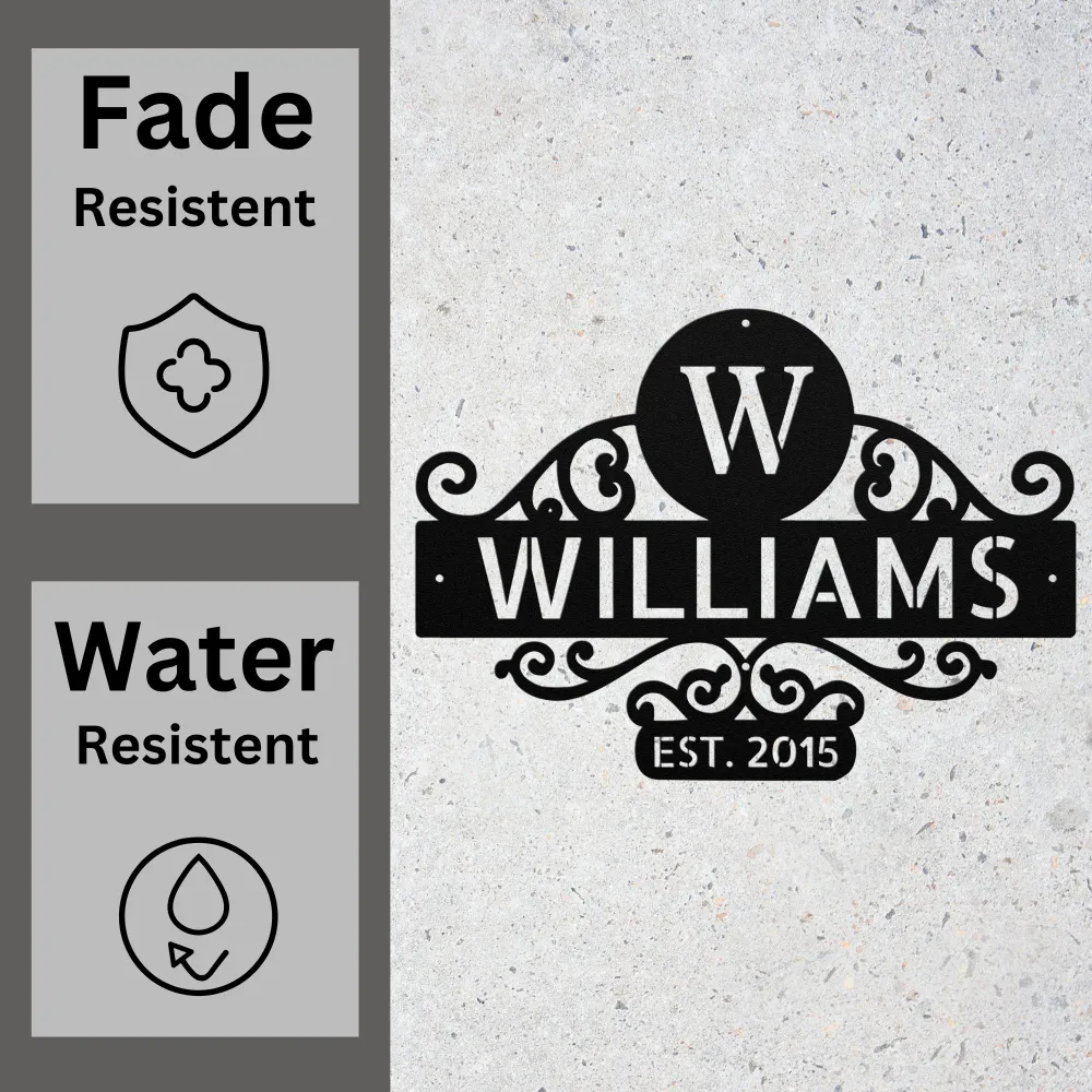 Custom Family Name Metal Sign Custom Family Name Metal Sign