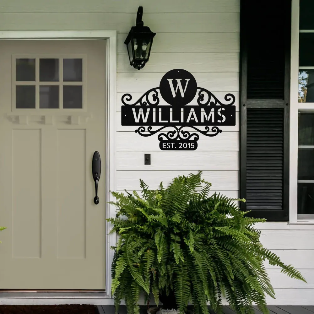 Custom Family Name Metal Sign Custom Family Name Metal Sign