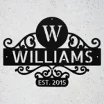 Custom Family Name Metal Sign