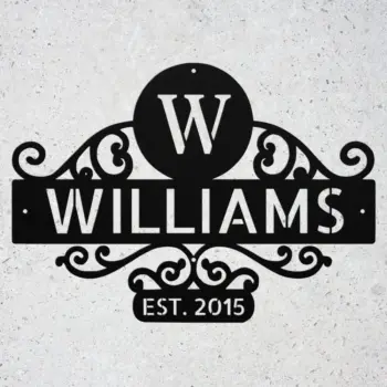 Custom Family Name Metal Sign