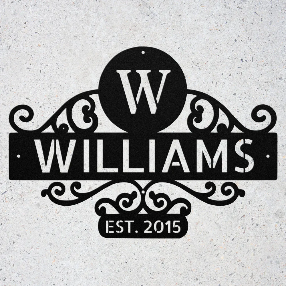 Custom Family Name Metal Sign Custom Family Name Metal Sign