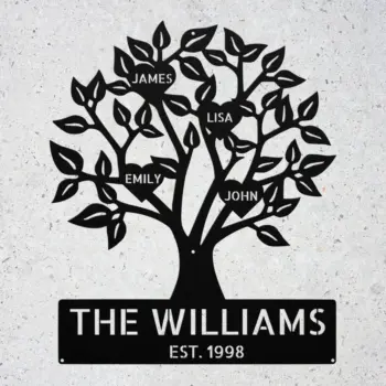 Custom Family Tree Metal Sign