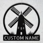 Custom Fancy Windmill Metal Sign