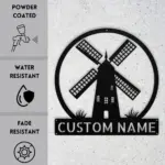 Custom Fancy Windmill Metal Sign