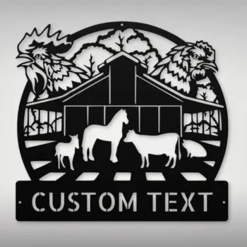 Custom Farm Animals Metal Sign
