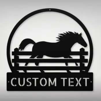 Custom Farm Horse Metal Sign